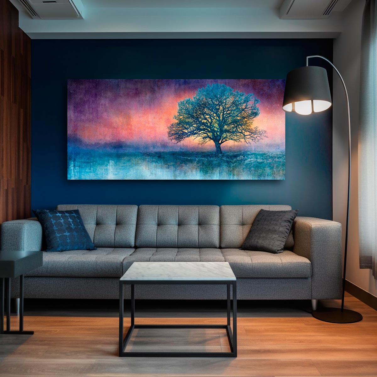 Large Brushed Aluminium Print